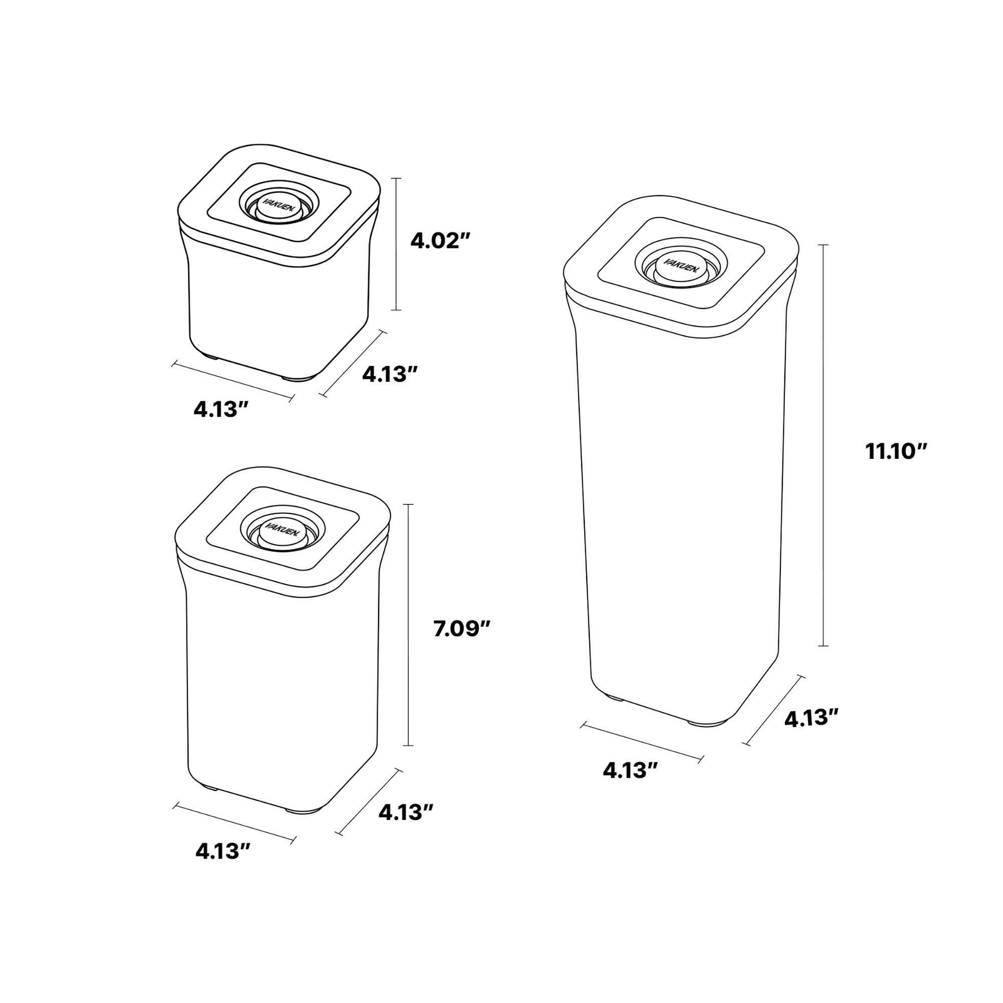 Vacuum Airtight Food Storage Container - 3pc